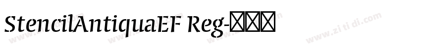 StencilAntiquaEF Reg字体转换